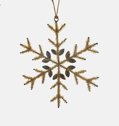 Beaded Snowflake Hanging Deco