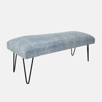 Cotton Iron Legs Durry Print Bench