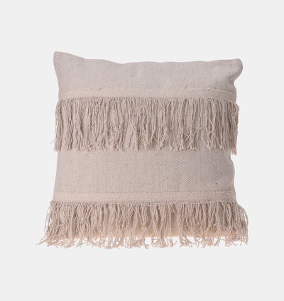 Cotton Tassels Filled And Vaccumed Cushion 1