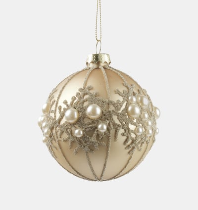 Glass Pearl Christmas Ball