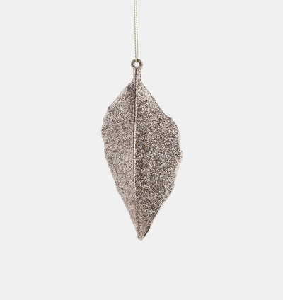 Glittered Leaf Hanging Decoration