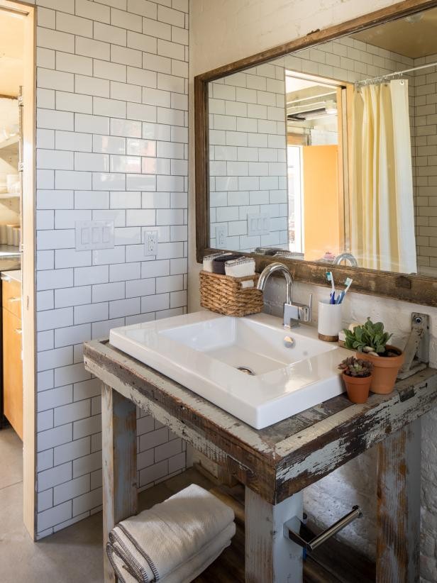 rustic bathroom vanity sink combo
